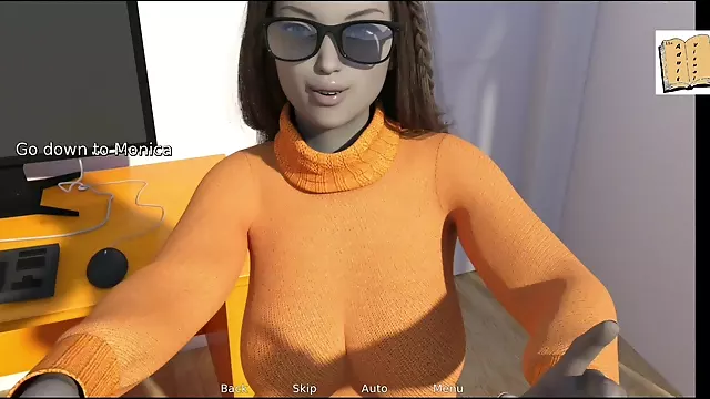 3D cartoon porn with busty brunette babe