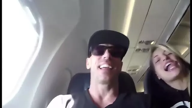 Sexy hot best blowjob in a airplane