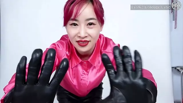 Satin and Leather Glove Hand Over Mouth POV                                                                   