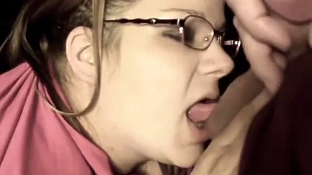 BBW In Glasses Sucks and Gets Doggy Creampie (April 2013)