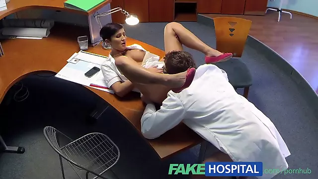 Gabrielle Gucci's tight pussy examined by kinky doctor in fakehospital POV