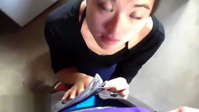 Asian cocksucker does her chores Sukisukigirl Green Eyes WMAF POV BLOWJOB