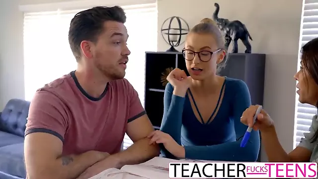 Big Tit Tutor Pisses Off Girlfriend To Get Student Cock