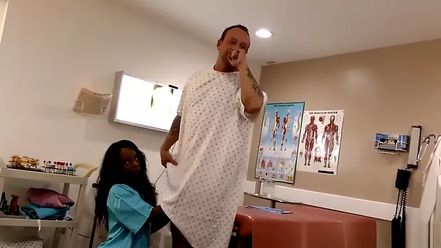 Ebony Braces Nurse Bang