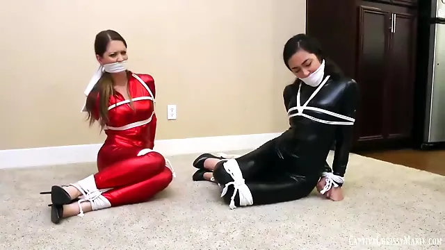 Three Smoking Hot Ladies In Latex Costumes Are Into Light