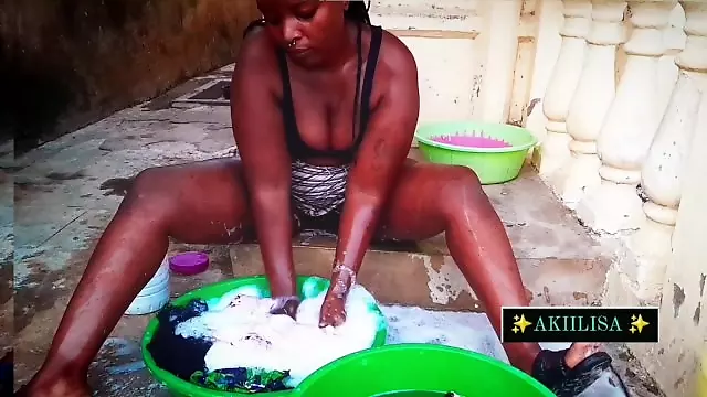 Village girl caught on camera washing clothes legs apart pussy exposed