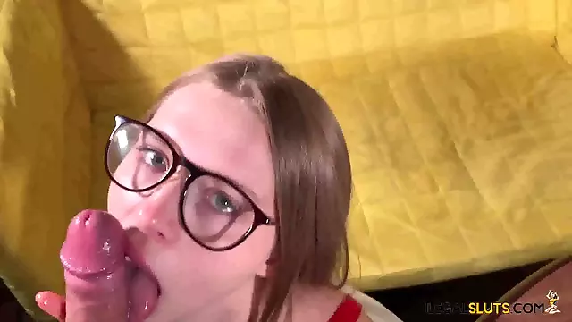 Pounding Arousing Russian Teacher With Glasses