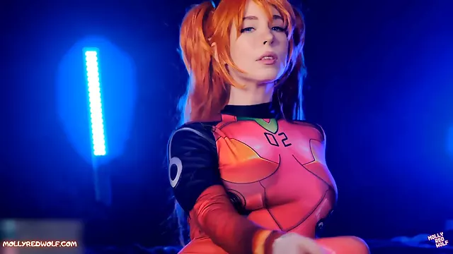 Messy blowjob and pussy creampie for Evangelion's Asuka Langley - MollyRedWolf