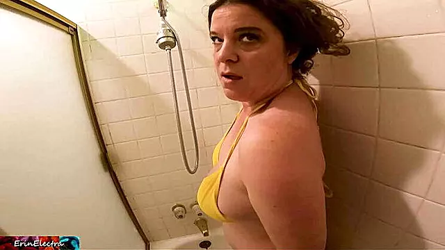 Step-Mom Joins Step-Son for Shower Fun