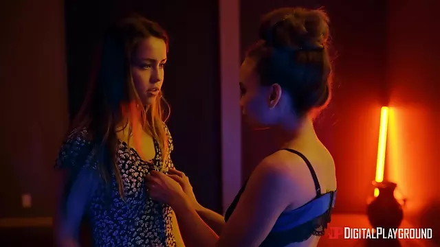 A shameless bad girl converts hot teen Cecilia into a lesbian