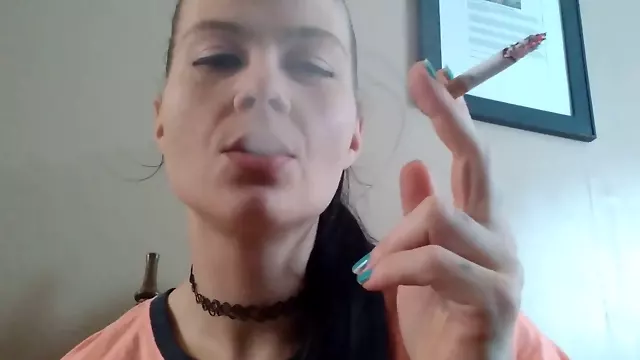 Smoking fetish, mother, smoking