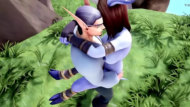 Erotic Adventures in Azeroth: Elf Dominates Draenei Nymph A Warcraft XXX Parody Short Film