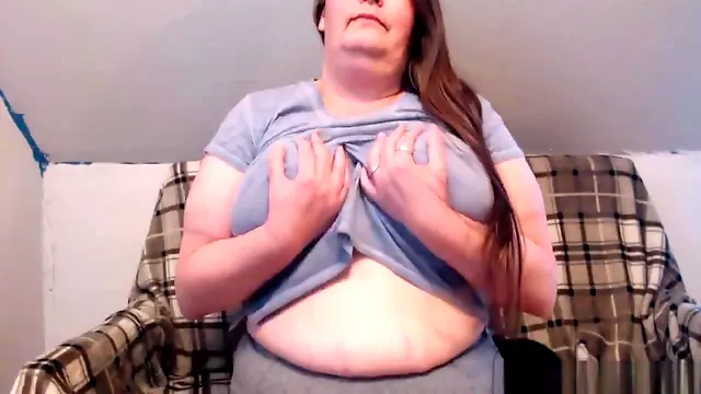 Fat wife showing her really MASSIVE boobs