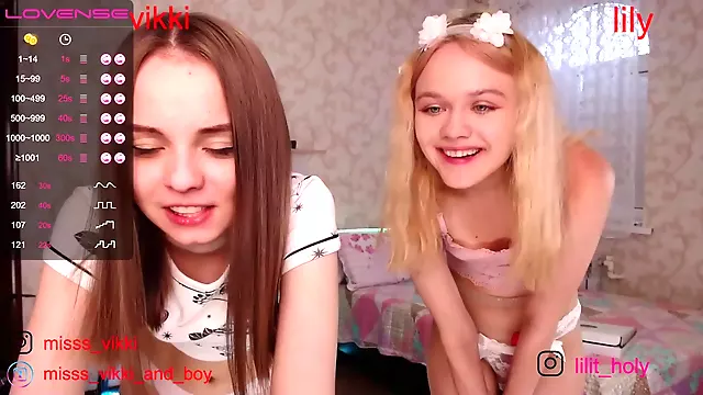 Young lesbians hot webcam video